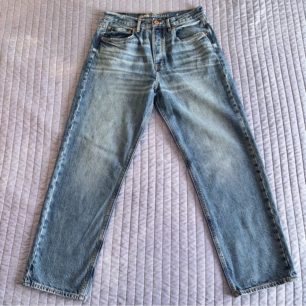 American Eagle Outfitters Light Blue 90’s Style High Rise Boyfriend Jeans